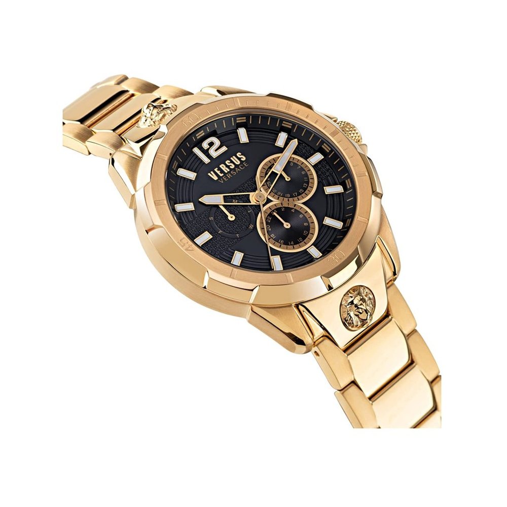 Versus Versace Runyon Collection Luxury Men's Watch Timepiece with a IP Yellow
